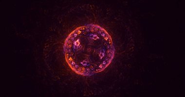 3B soyut renkli fraktal ışık arkaplanı oluşturma