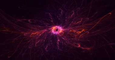 Soyut çok renkli fraktal ışık arkaplanı 3B görüntüleme