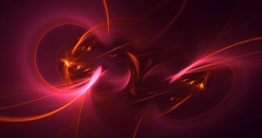 Soyut çok renkli fraktal ışık arkaplanı 3B görüntüleme