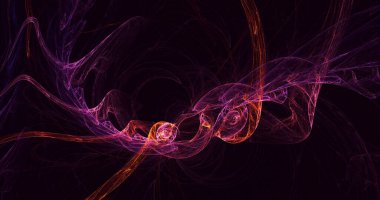 Soyut çok renkli fraktal ışık arkaplanı 3B görüntüleme