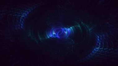 3B soyut renkli fraktal ışık arkaplanı oluşturma