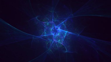 3B soyut renkli fraktal ışık arkaplanı oluşturma