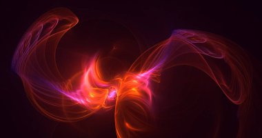 3B soyut renkli fraktal ışık arkaplanı oluşturma