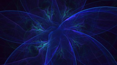 3B soyut renkli fraktal ışık arkaplanı oluşturma