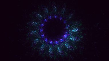 Soyut çok renkli fraktal ışık arkaplanı 3B görüntüleme