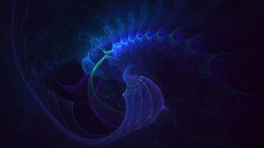 Soyut çok renkli fraktal ışık arkaplanı 3B görüntüleme