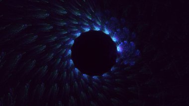 3B soyut yuvarlak ışık arkaplanı oluşturma