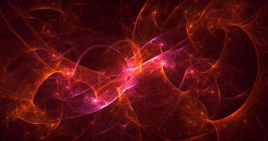 Soyut çok renkli fraktal ışık arkaplanı 3B görüntüleme