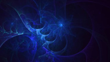 Soyut fraktal ışık arkaplanı 3 boyutlu oluşturuluyor