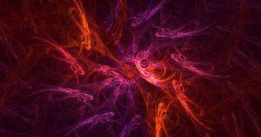 3B soyut renkli fraktal ışık arkaplanı oluşturma