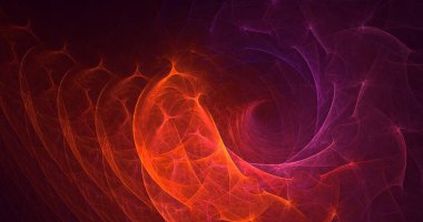 3B soyut renkli fraktal ışık arkaplanı oluşturma