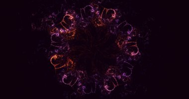 3B soyut renkli fraktal ışık arkaplanı oluşturma