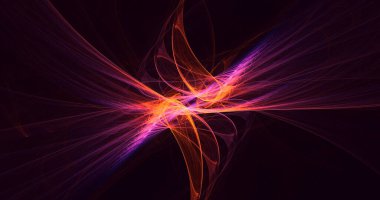 3B soyut renkli fraktal ışık arkaplanı oluşturma