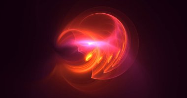 Soyut çok renkli fraktal ışık arkaplanı 3B görüntüleme