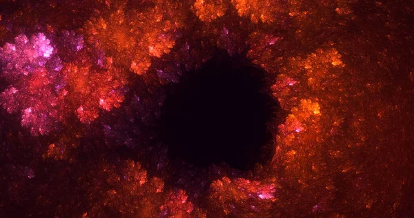 Soyut çok renkli fraktal ışık arkaplanı 3B görüntüleme