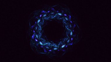 3B soyut yuvarlak ışık arkaplanı oluşturma