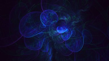 Soyut çok renkli fraktal ışık arkaplanı 3B görüntüleme