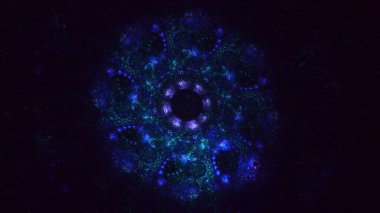 Soyut mandala fraktal arkaplanı 3B biçimlendiriliyor