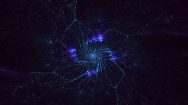 Soyut çok renkli fraktal ışık arkaplanı 3B görüntüleme