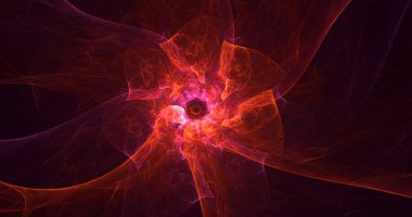 Soyut çok renkli fraktal ışık arkaplanı 3B görüntüleme