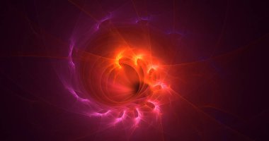 Soyut çok renkli fraktal ışık arkaplanı 3B görüntüleme