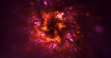 3B soyut renkli fraktal ışık arkaplanı oluşturma