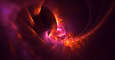 3B soyut renkli fraktal ışık arkaplanı oluşturma