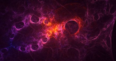 3B soyut renkli fraktal ışık arkaplanı oluşturma