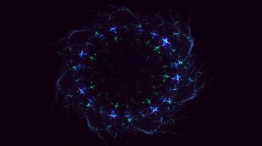 3B soyut renkli fraktal ışık arkaplanı oluşturma