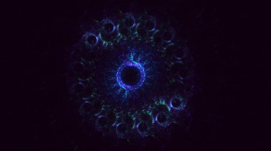 3B soyut yuvarlak ışık arkaplanı oluşturma