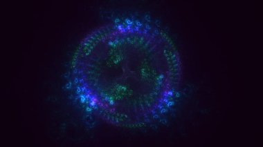 3B soyut yuvarlak ışık arkaplanı oluşturma