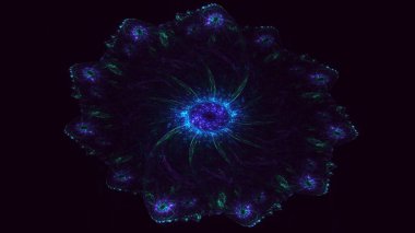 3B soyut renkli fraktal ışık arkaplanı oluşturma