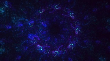 3B soyut yuvarlak ışık arkaplanı oluşturma