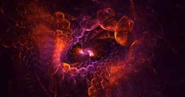 Soyut çok renkli fraktal ışık arkaplanı 3B görüntüleme