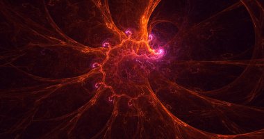 Soyut çok renkli fraktal ışık arkaplanı 3B görüntüleme