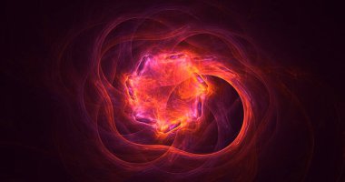 Soyut çok renkli fraktal ışık arkaplanı 3B görüntüleme