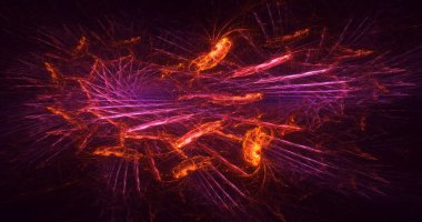 Soyut çok renkli fraktal ışık arkaplanı 3B görüntüleme