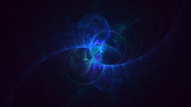 Soyut fraktal ışık arkaplanı 3 boyutlu oluşturuluyor