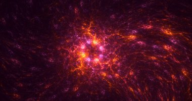 Soyut fraktal ışık arkaplanı 3 boyutlu oluşturuluyor