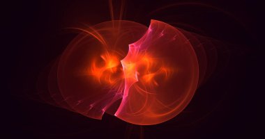 Soyut fraktal ışık arkaplanı 3 boyutlu oluşturuluyor