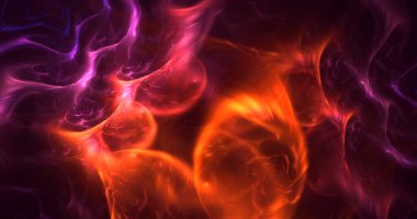 Soyut fraktal ışık arkaplanı 3 boyutlu oluşturuluyor