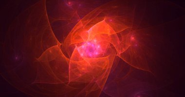 Soyut fraktal ışık arkaplanı 3 boyutlu oluşturuluyor