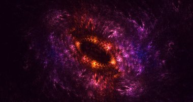 Soyut fraktal ışık arkaplanı 3 boyutlu oluşturuluyor