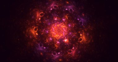 Soyut fraktal ışık arkaplanı 3 boyutlu oluşturuluyor