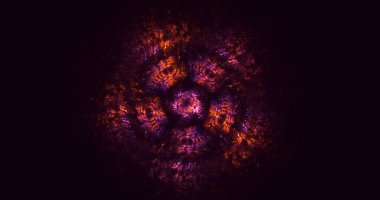 3B soyut renkli fraktal ışık arkaplanı oluşturma