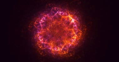 3B soyut renkli fraktal ışık arkaplanı oluşturma