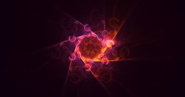 3B soyut renkli fraktal ışık arkaplanı oluşturma