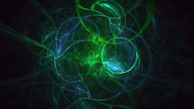 3B soyut renkli fraktal ışık arkaplanı oluşturma