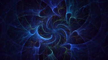 3B soyut renkli fraktal ışık arkaplanı oluşturma