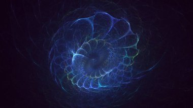 3B soyut renkli fraktal ışık arkaplanı oluşturma